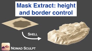 Mask shell with height control | Nomad Sculpt