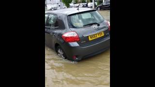 My car being flooded