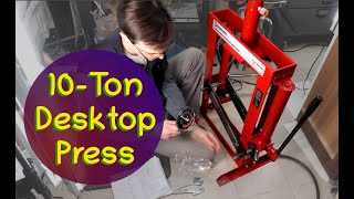 Amazon Northern Tool/Strongway 10-ton desktop hydraulic shop press build/review, convenient!