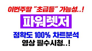 파워렛저 [긴급] 이번주말 "초급등" 가능성...! 정확도 100% 차트분석, 영상 필수시청 #코인시황