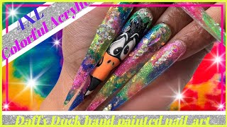 Daffy Duck Freestyle on 4XL Tips - Rainbow and Bling Design