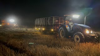 New Holland 4x4 VS New Holland 5620 pulling tralli. 180 Quintal