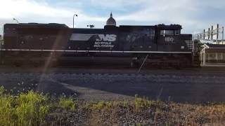 Norfolk Southern Mixed Freight Train in Downtown Altoona, PA