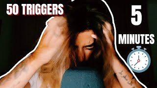 50 TRIGGERS IN 5 MINUTES 😱 ASMR Challenge