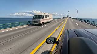 Crossing the Mackinac Bridge on a beautiful July afternoon.