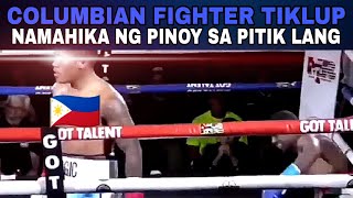 Bato bato na columbian boxer namahika ng pinoy❗pitik lang tiklup😱lakas ng kamao❗