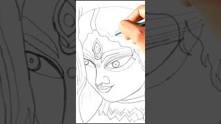 Durga Maa Drawing Simple || How to draw Durga Maa || Pencil Sketch #shorts #trending #painting