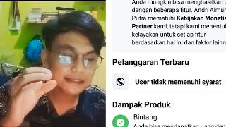 cara mengatasi page dan user tidak memenuhi syarat bagi konten kreator pemula di Facebook