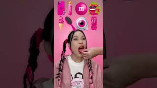 Random Pink Food ASMR Mukbang VS Rakesh lifestyle #shorts #funny #viral 😆😆😆