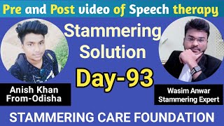 After Online stammering therapy . Stammering Care Foundation. Wasim Anwar. West bengal