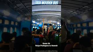 💙 wooden bus inside #busfanning #bus #buslover #woodenbus #tatabus #buses #busspotting #howrahbridge