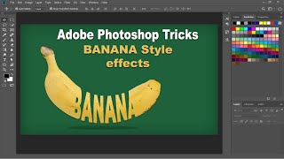 Adobe photoshop tricks and tips - Amzing text effect in Photoshop - Photoshop Banana Style - Adobe