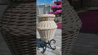 Rattan vase Кашпо из ротанга на заказ #handmade #кашподляцветов #кашпо