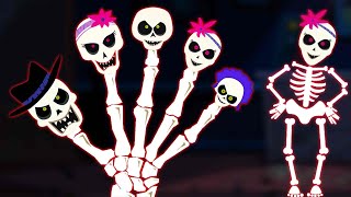 Skelett-Finger-Familie 💀 | Halloween-Lieder für Kinder | HooplaKidz Deutsch