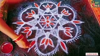 simple kolam design 5x3 dots #kolam #purattasimadhamkolam #padikolam #muggulu kovai priya samayal