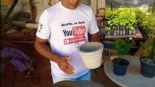 Como ganhar dinheiro Rápido fazendo vasos de cimento para plantio de mudas de plantas