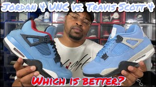 #unc #aj4 Air Jordan 4 UNC vs. Travis Scott AJ 4 Review | Kings23Kicks