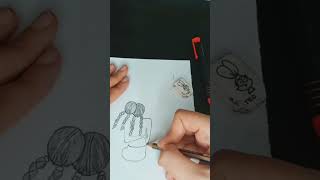 Easy Drawing -Two friends Together🫂#shortvideo #draw #bff#bfff #bffs