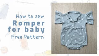 How to Sew a baby Romper | Baby Sewing Free Patterns-14