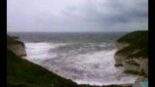 windy day at flamborough