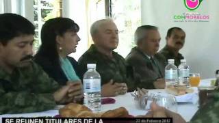 SE REUNEN TITULARES DE LA 24 ZONA MILITAR, SEGURIDAD PÚBLICA Y CDHMOR