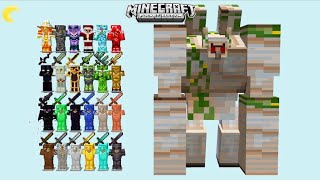 Minecraft strongest armor VS Mutant iron golem