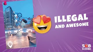 😱 Illegal And Awesome | Bike | Bicycle | Bmx Tricks 🔥 ADVENTURES FEVER #shortss