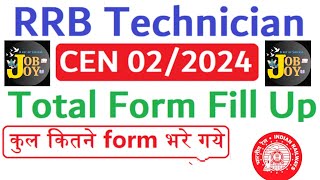 RRB TECHNICIAN Total Form Fill Up | Zone wise Total Form | Red & Green Zone 2024 | Full Information