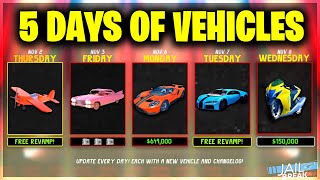 5 Days of Jailbreak Vehicles: Don't Miss Out!