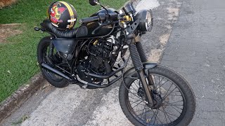 intruder 125 com punho de pisca da YES custom total