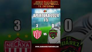 #shorts ⚡⚽⚔  Resultado #Necaxa vs #Bravosdejuarez #apertura2024 #J5