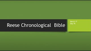 Day 76 or March 17th - Dramatized Chronological Daily Bible Reading