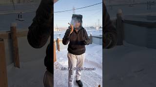 Experiments at Coldest Village on Earth 🌎🥶 #oymyakon #russia #yakutia #yakutsk #ytshorts