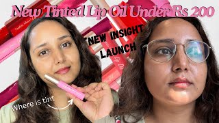 Full Day Wear Test Of *New Insight Cosmetics Peptide Infused Lip Oil || Affordable Lip Oil Review