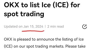 👉 $ICE can be found under the #OKX funding or trading account! #IceNetwork #OKXExchange #OKXListing