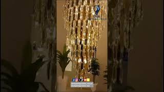 Led crystal Golden leaf design Double sided and single side with E14 lamp