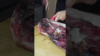 87 110701 Max The Meat Guy Reply to @connormcgee357 Trimming a Dry Aged Brisk