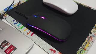 DENNOS MS 03 MOUSE 2 4G SILENT WIRELESS RECHARGEABLE 1600 DPI RGB LED VERSI DONGLE MODEL