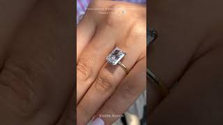 Radiant Cut Solitaire Style Moissanite Engagement Ring #ringgoals #engagementring #yt #ytshort