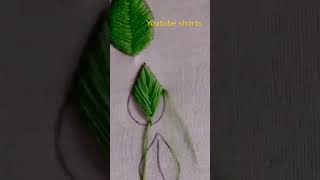 #shorts#leaf stitch#handembroidery