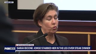 Sarah Boone: Torres stabbed her over steak dinner