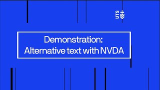 Demonstration: Alternative Text with NVDA