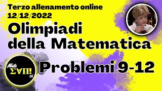 Terzo allenamento online PHI Quadro problemi 9-12 - mateMATTIci