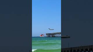 MiG-17 gets CRAZY LOW over pier in Panama City Beach! #shorts