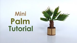 paper palm tree tutorial - cricut svg template DIY