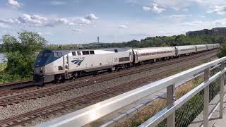 Amtrak Locomotive 39(P42) Leads Amtrak northeast regional in Crystal city, VA!