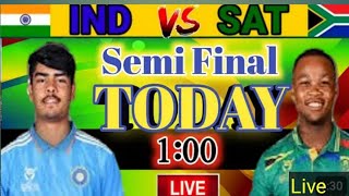 ICC under 19 world cup 2024||first semi final match South Africa  U19vs India U19