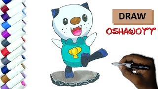 Drawing Oshawott !!! How To Draw Oshawott from Pokemon