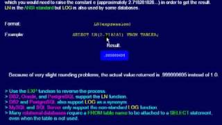 SQL 080 Numeric Scalar, LN, LOG or How can I get the Natural logarithm?