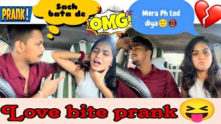 Love Bite💋Prank Gone Wrong🥲|| Prank with Boyfriend 🤣|| Hickey Prank🫦🤭 #prank  #ytshorts #shorts